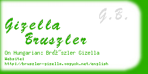 gizella bruszler business card